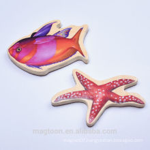 advertising promotional souvenir wooden fish shape fridge magnet